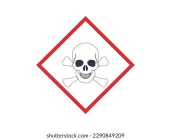 Acute Toxic Hazard Symbol. Vector Illustration for Safety Warning
