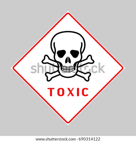 acute toxicity hazard warning sign acute stock vector royalty free