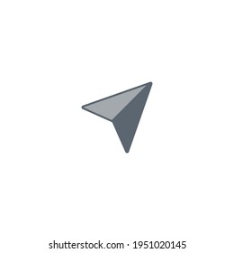 Acute Triangle Pointer click icon Isolated on White Background. Clicking Cursor, Waiting Loading Icons.