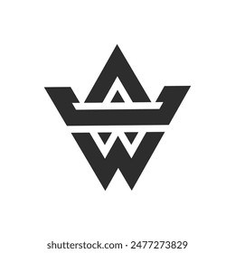 ACW letter logo, letter with crown logo