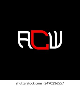 Diseño de logotipo ACW, logotipo simple y moderno ACW. Diseño de alfabeto de lujo ACW  