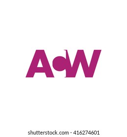 ACW Logo. Vector Graphic Branding Letter Element. White Background