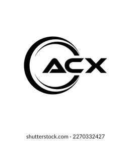 ACX letter logo design in illustration. Vector logo, calligraphy designs for logo, Poster, Invitation, etc.