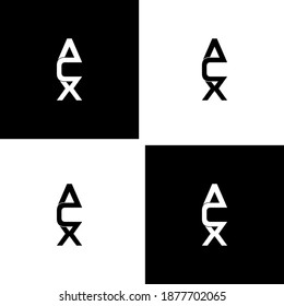 diseño de logotipo de monograma original de letra de acx