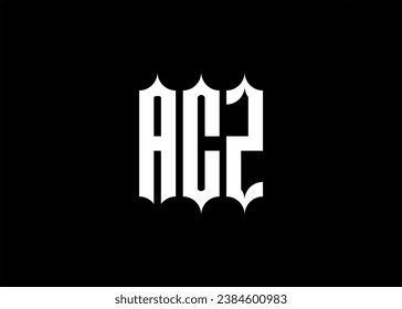 logotipo comercial de la carta monograma inicial de ACZ.