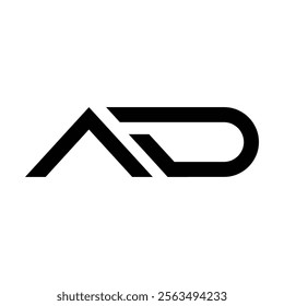 ad abstract alphabet font initial simple vector logo design