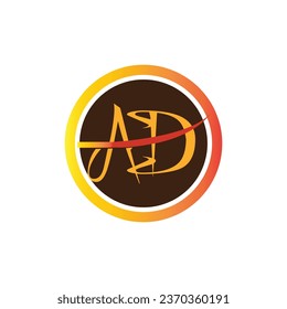 Ad Abstrakte Buchstaben Logo-Monogramm-Anzeige