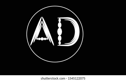 AD abstract vector logo monogram template