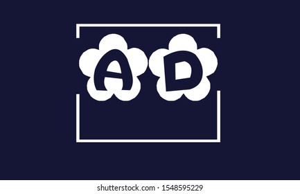 AD abstract vector logo monogram template