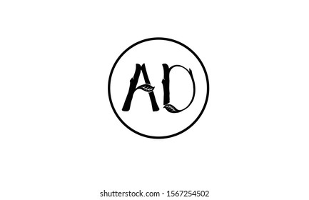 AD abstract vector logo monogram template