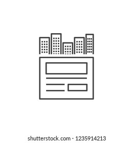 ad, advertising, newspaper icon. Element of marketing and advertising icon for mobile concept and web apps. Thin line ad, advertising, newspaper icon can be used for web and mobile