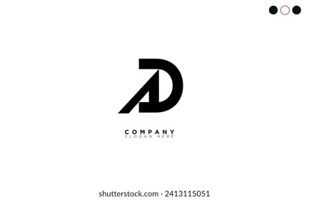 AD Alphabet Buchstaben Initial Monogram Logo DA, A und D