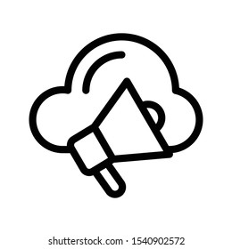 ad announcement vector thin line icon 