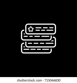 Ad Auction Icon. Flat Design Isolated Illustration. App Symbol or UI element. Couple text ads compete with each other.