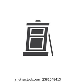 Ad banner vector icon. filled flat sign for mobile concept and web design. Banner Stand glyph icon. Symbol, logo illustration. Vector graphics