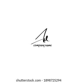 Ad beauty monogram and elegant logo design