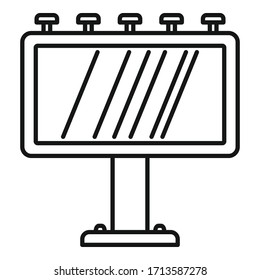 Ad billboard icon. Outline ad billboard vector icon for web design isolated on white background