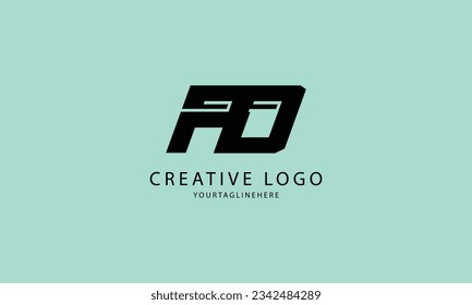 AD black minimal professional creative minimalist brand logo design with yellow background 