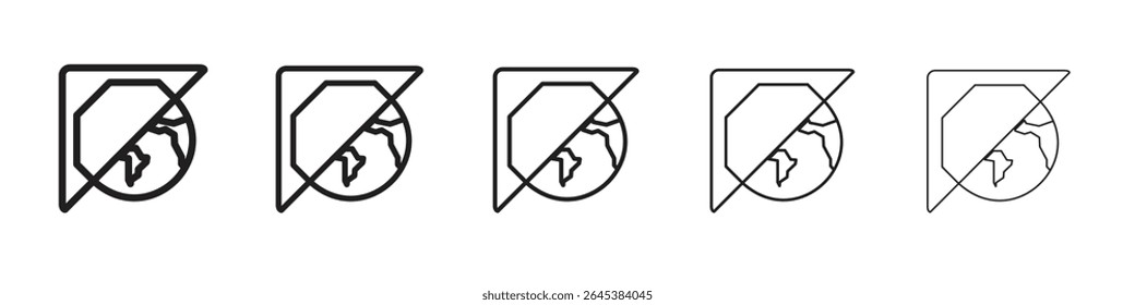 Ad block browser icon vector illustration isolated