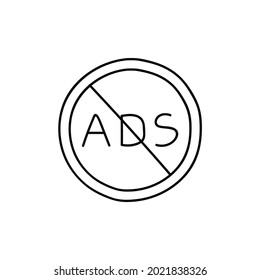 Ad-Block-Symbol auf schwarz-weißem Hintergrund 
