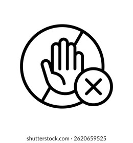 Ad Block Icon Line Vector Illustration