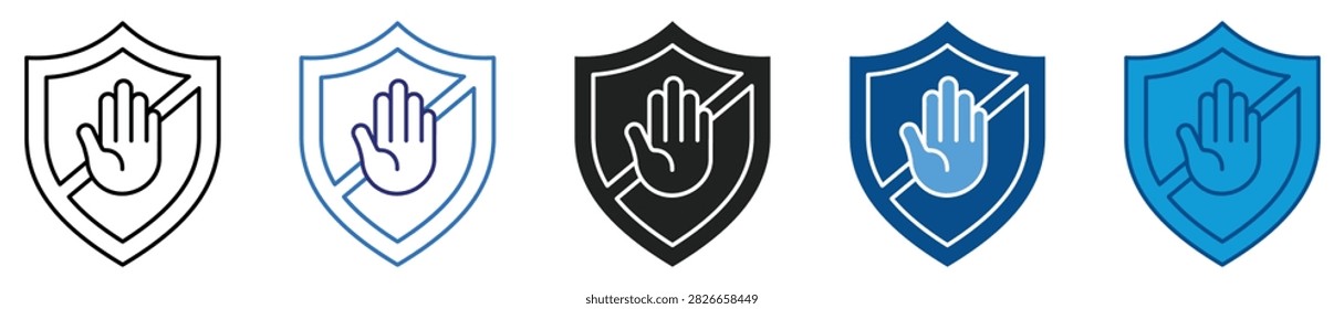 Ad Block icon set multiple style