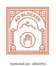 AD BLOCKER ICON CONCEPT