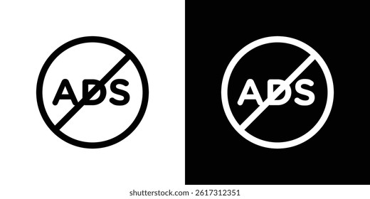 Ad blocker icon vector for web and mobile app. Symbol isolated.
