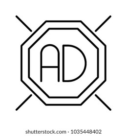 Ad blocker vector icon