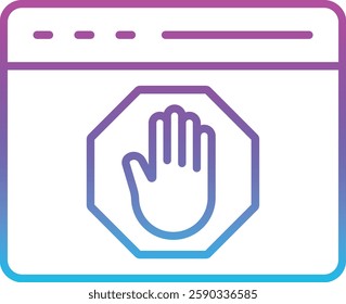Ad Blocker vector icon. Can be used for printing, mobile and web applications.