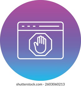 Ad Blocker vector icon. Can be used for printing, mobile and web applications.