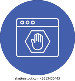 Ad Blocker vector icon. Can be used for printing, mobile and web applications.