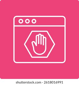 Ad Blocker vector icon. Can be used for printing, mobile and web applications.