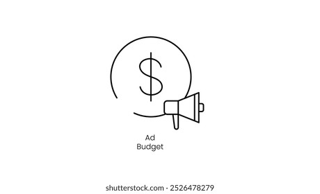 Ad Budget Allocation Marketing Strategy Vector Icon