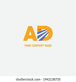 AD company logo design vector illustration
