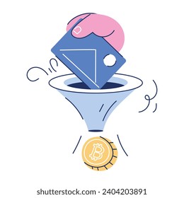Ad conversion, premium doodle illustration