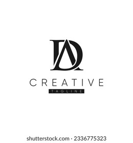 AD Creative lettering logo design