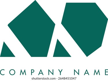 AD criativo moderno abstrato carta logotipo vetor design. Utilizável para sua empresa ou empresa e identidade da marca.