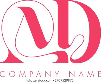 AD diseño de Vector de logotipo de letra abstracta moderna creativa. Utilizable para su empresa o negocio e identidad de marca.