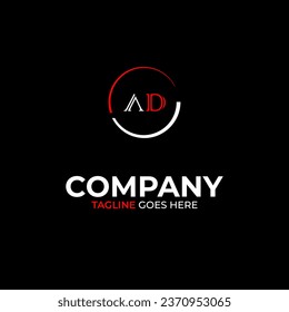 AD creative modern letters logo design template
