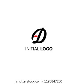 AD / D Letter Logo Design with Creative Modern Trendy Typography and Black Colors.