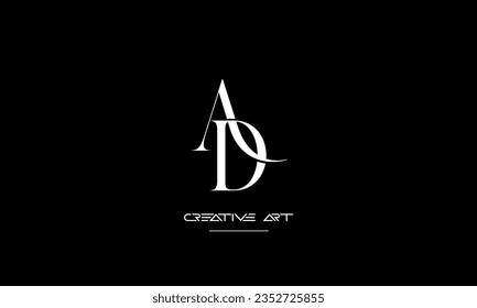 AD, DA, A, D abstract letters logo monogram