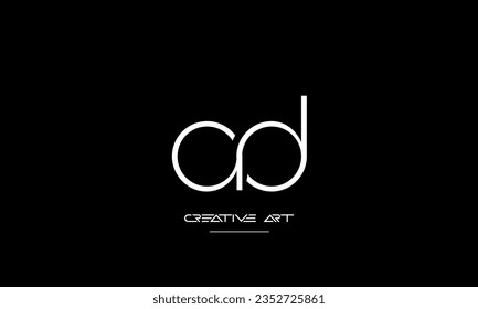 AD, DA, A, D abstract letters logo monogram