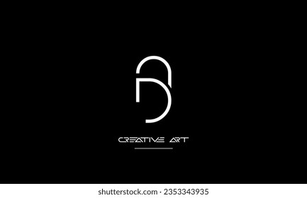 AD, DA, A, D abstract letters logo monogram