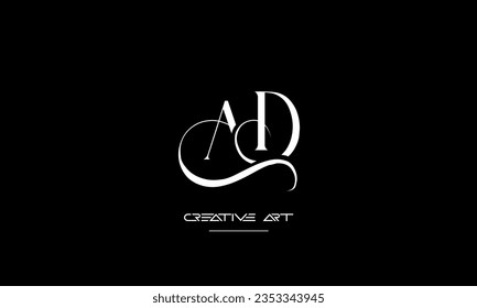 AD, DA, A, D abstract letters logo monogram