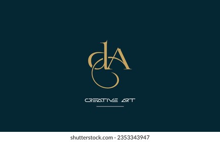 AD, DA, A, D abstract letters logo monogram