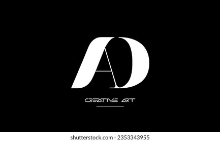 AD, DA, A, D abstract letters logo monogram