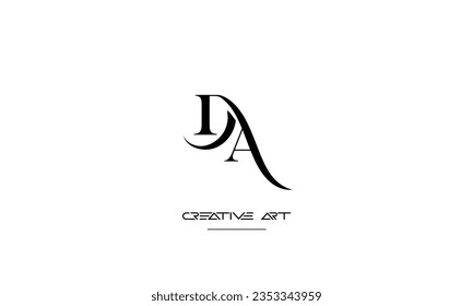 AD, DA, A, D abstract letters logo monogram