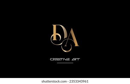 AD, DA, A, D abstract letters logo monogram