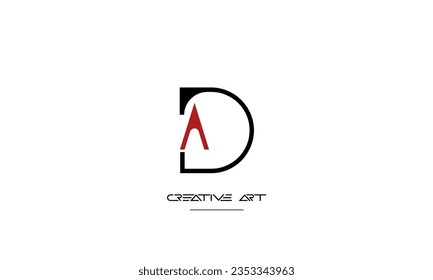 AD, DA, A, D abstract letters logo monogram